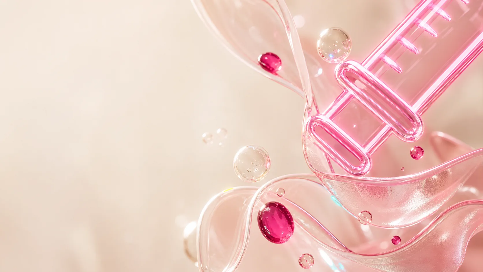 Skincare on glass